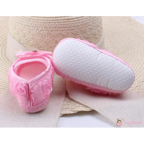 Giày tập đi đế mềm dễ thương cho bé gái từ 0-18 tháng tuổi