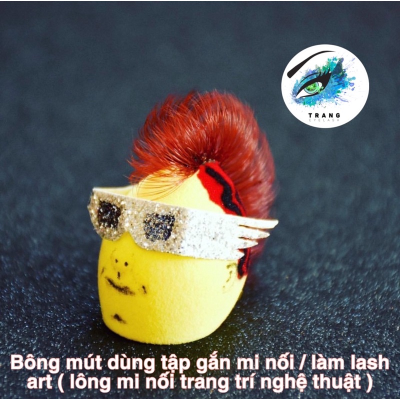 Bông mút dùng tập gắn mi nối / Nối mi Lash Art ( nối mi trang trí nghệ thuật ) hoặc make up, tán kem nền makeup