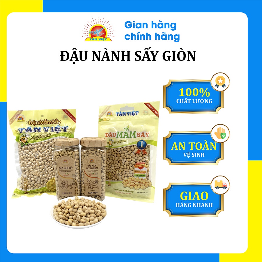 Đậu mầm sấy cỏ ngọt hũ 180g Tân Việt