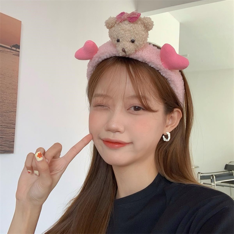 Băng đô hình gấu nhồi bông xinh xắn cho nữ