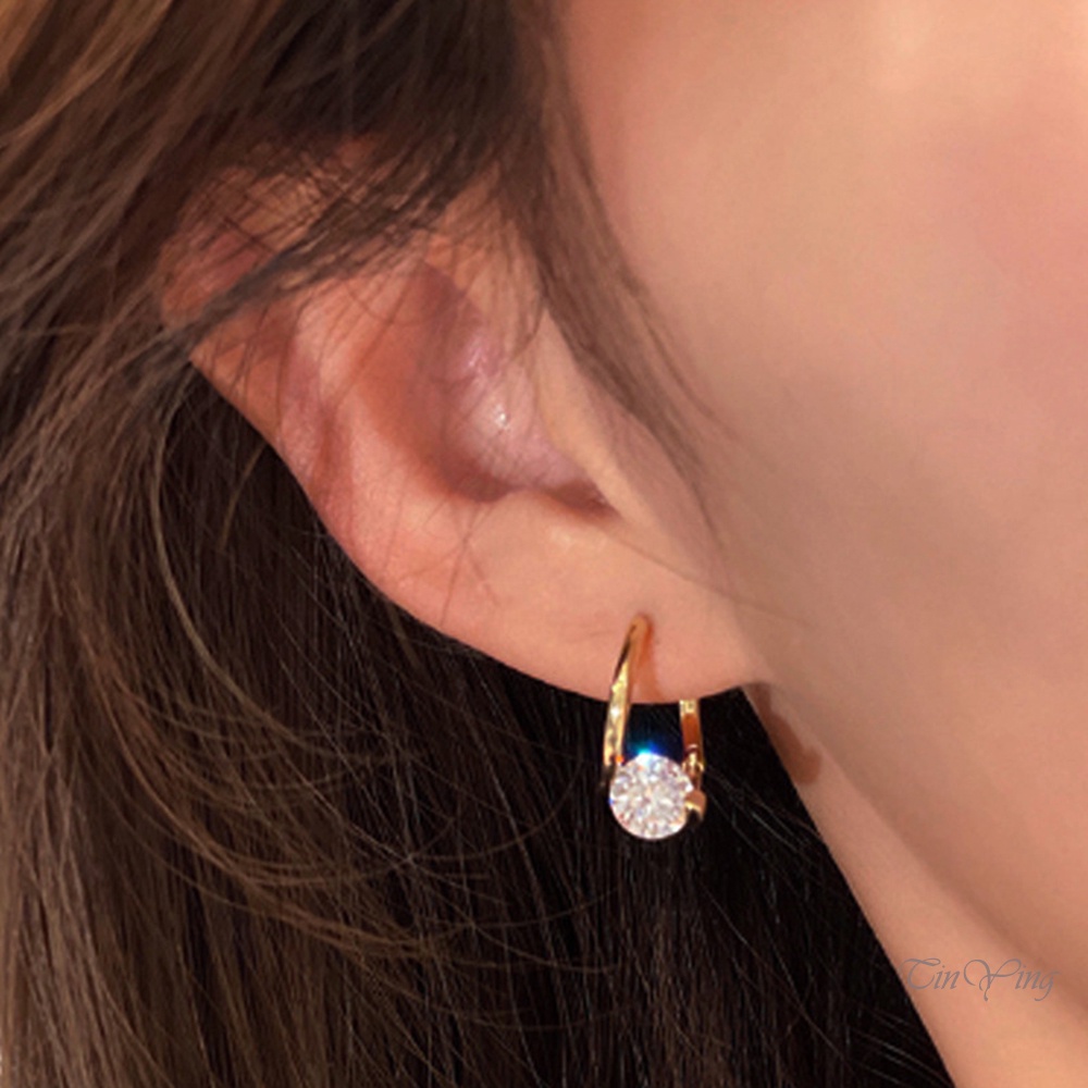 GETNOIVAS Đôi Khuyên Tai Đính Đá Zircon Sang Trọng Thời Trang Cho Nữ