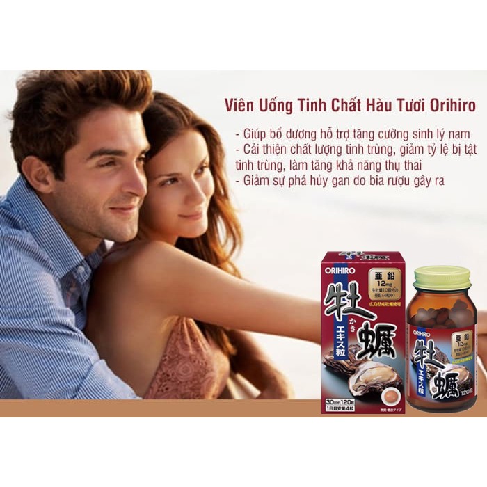 TINH CHẤT HÀU BIỂN ORIHIRO OYSTER 120 VIÊN