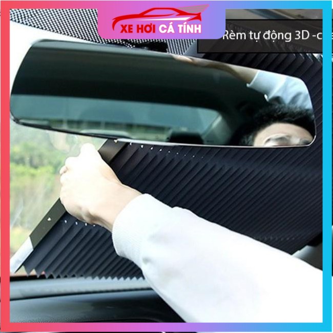 Rèm chắn nắng cho Ô tô Che nắng kính lái mẫu 2 cho ô tô, co dãn xếp gọn gàng