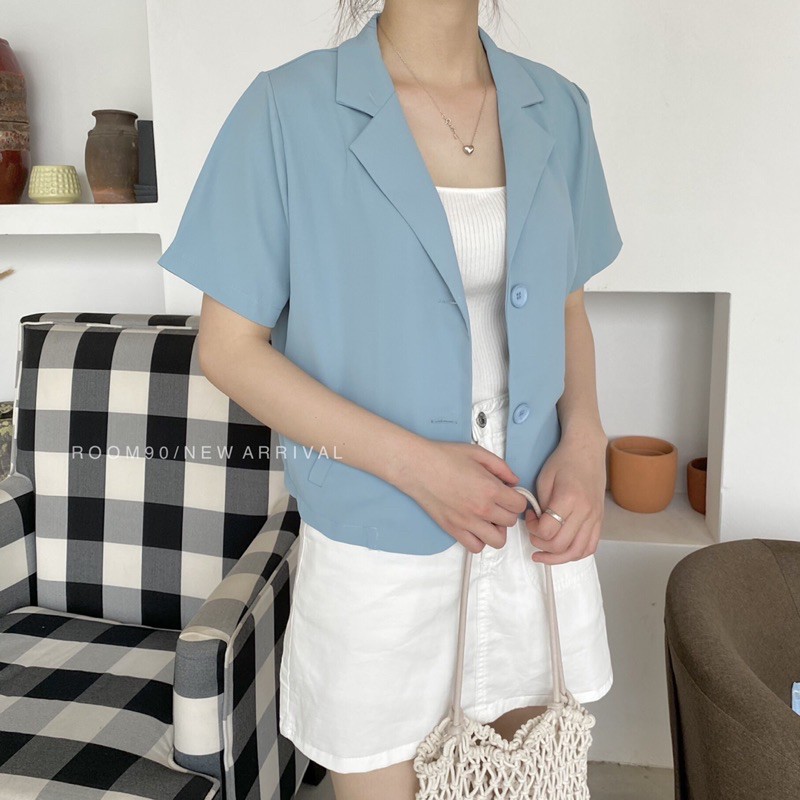 Blazer ngắn tay dáng ngắn phong cách hàn Quốc cho nữ 8126 | BigBuy360 - bigbuy360.vn
