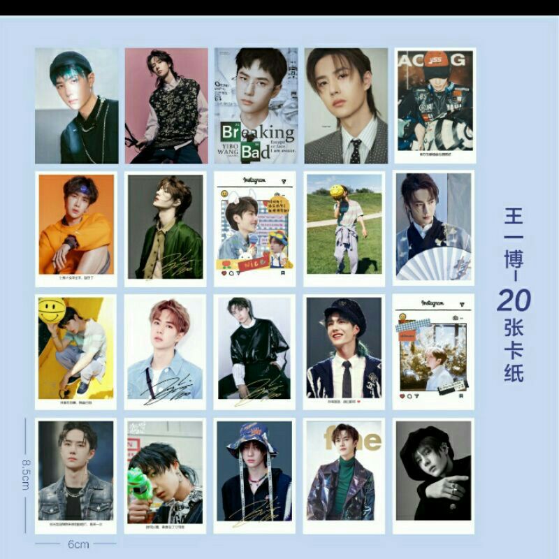 Postcard lomo ảnh Vương Nhất Bác card Tiêu Chiến V23