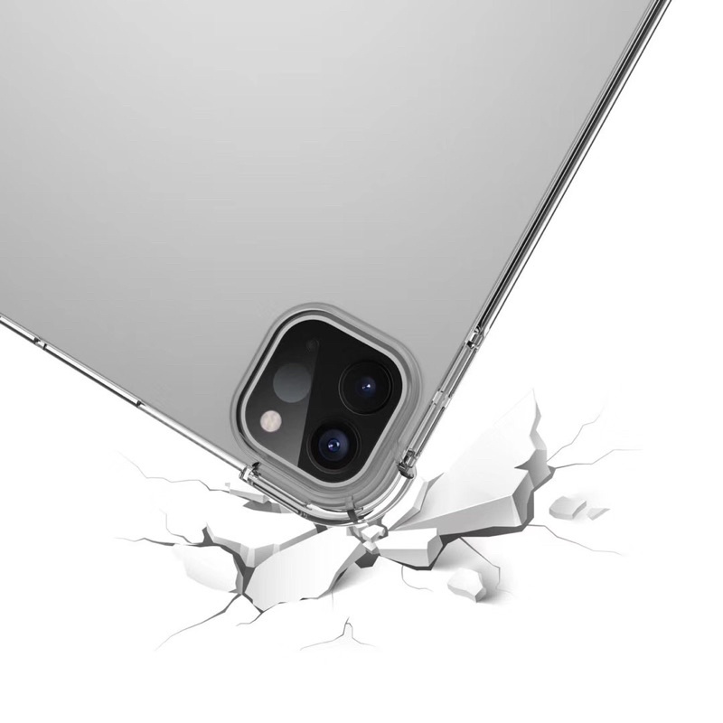 Ốp Lưng iPd Pro 2020 12.9 inch/Pro M1 12.9 inch Dẻo Trong Chống Sốc Có Gù Bảo Vệ 4 Gốc