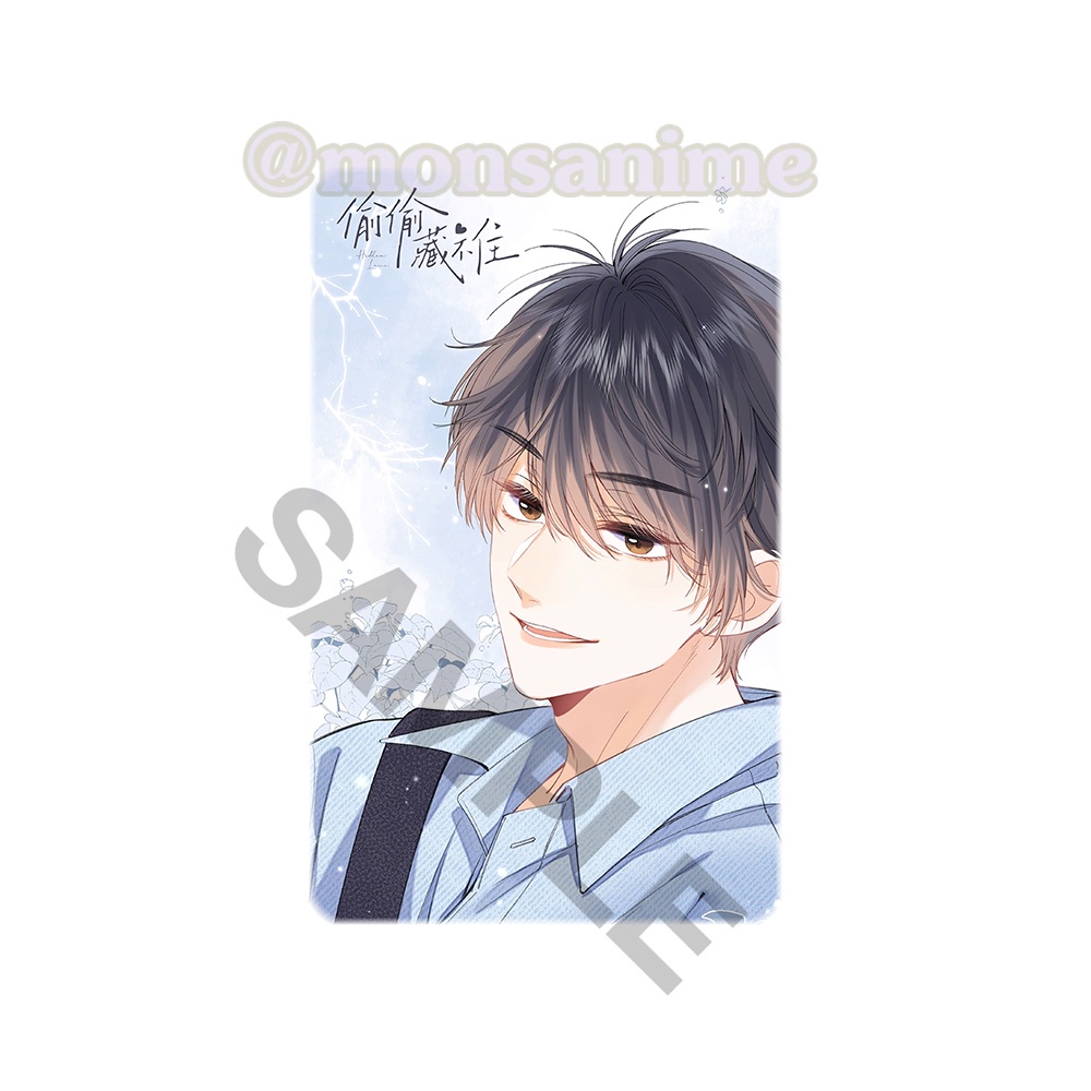 Ảnh card bo góc in hình VỤNG TRỘM KHÔNG THỂ GIẤU Tình Yêu Thầm Kín thẻ bo viền 5*8cm