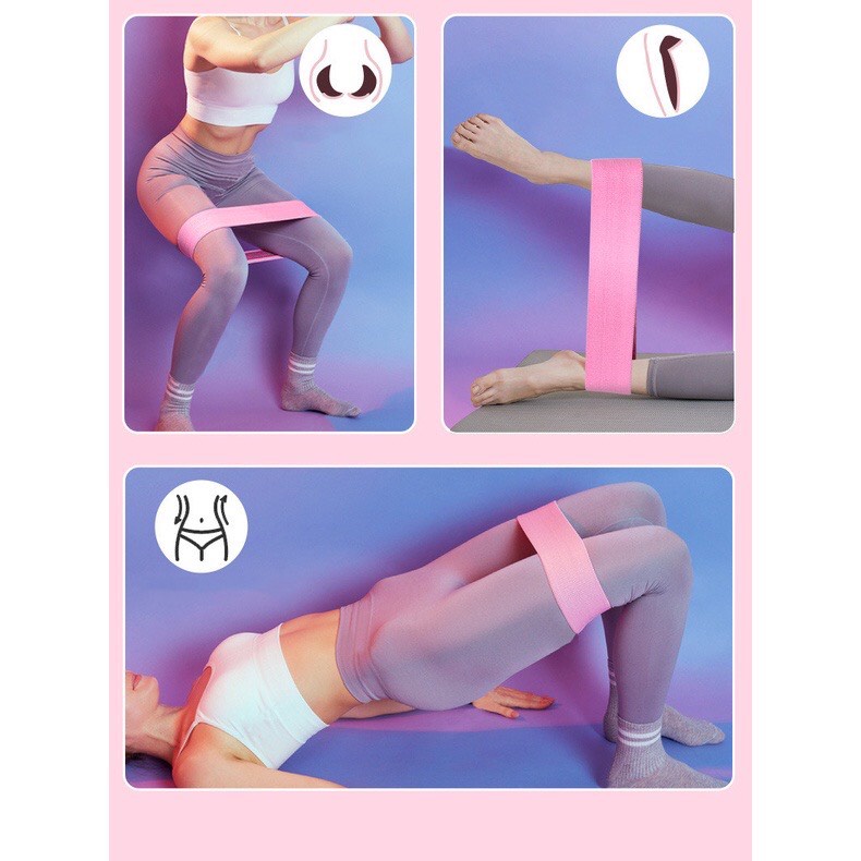 Dây Kháng Lực Tập Gym Dây Mini Band Tập Chân Mông Đùi Bền Chắc Siêu Co Giãn và Đàn Hồi Tốt