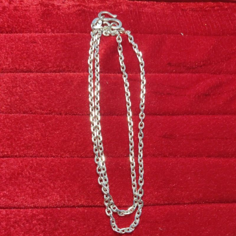 Dây chuyền mắt xích vuông bạc ta