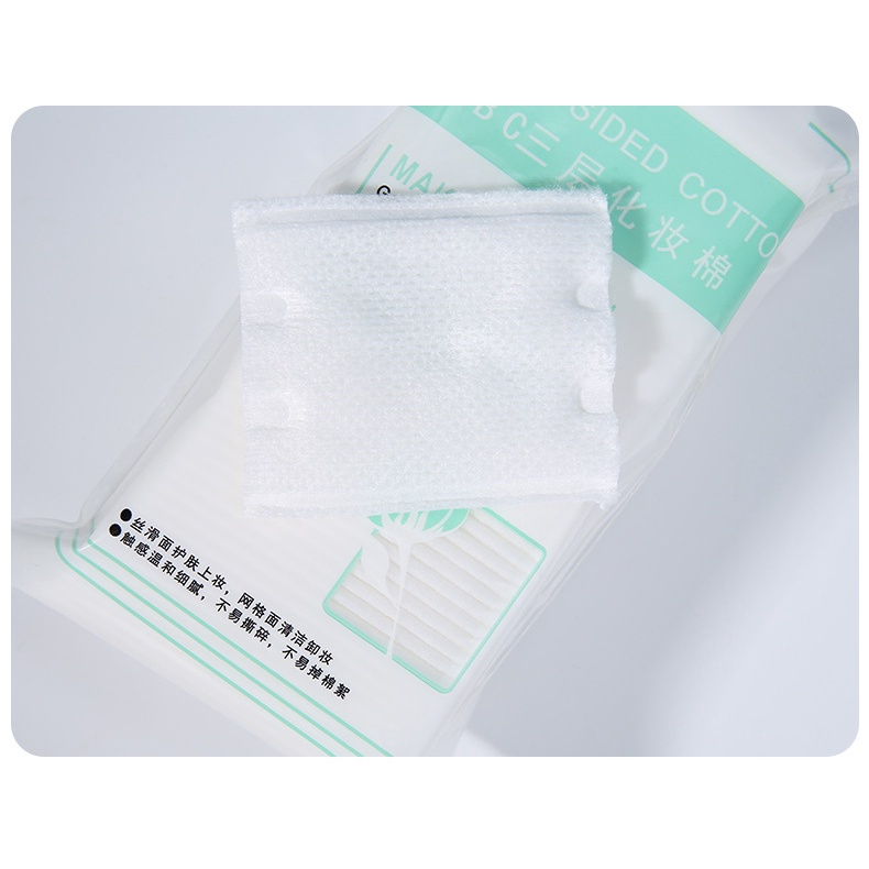 Bông Tẩy Trang Cotton Pads 3 Lớp Kháng Khuẩn Túi 50 Miếng Hàng Cao Cấp