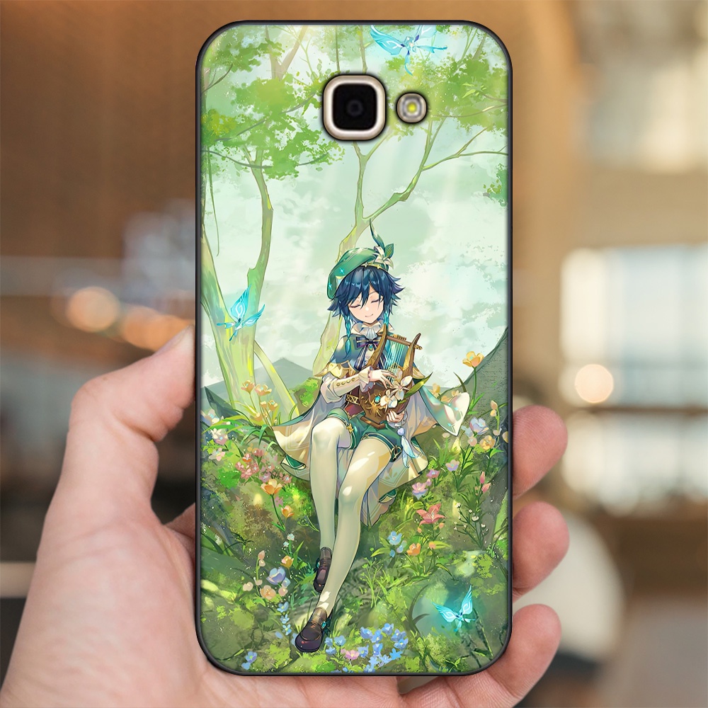 Ốp lưng Samsung A9 Pro viền đen in hình Venti Genshin Impact