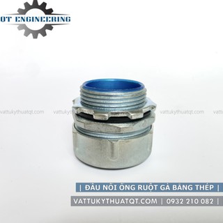 Đầu Nối Ống Ruột Gà Với Hộp Điện Ren Ngoài | Thép Mạ Kẽm | Size 3/4" Phi 27mm [VATTUKYTHUATQT.COM]