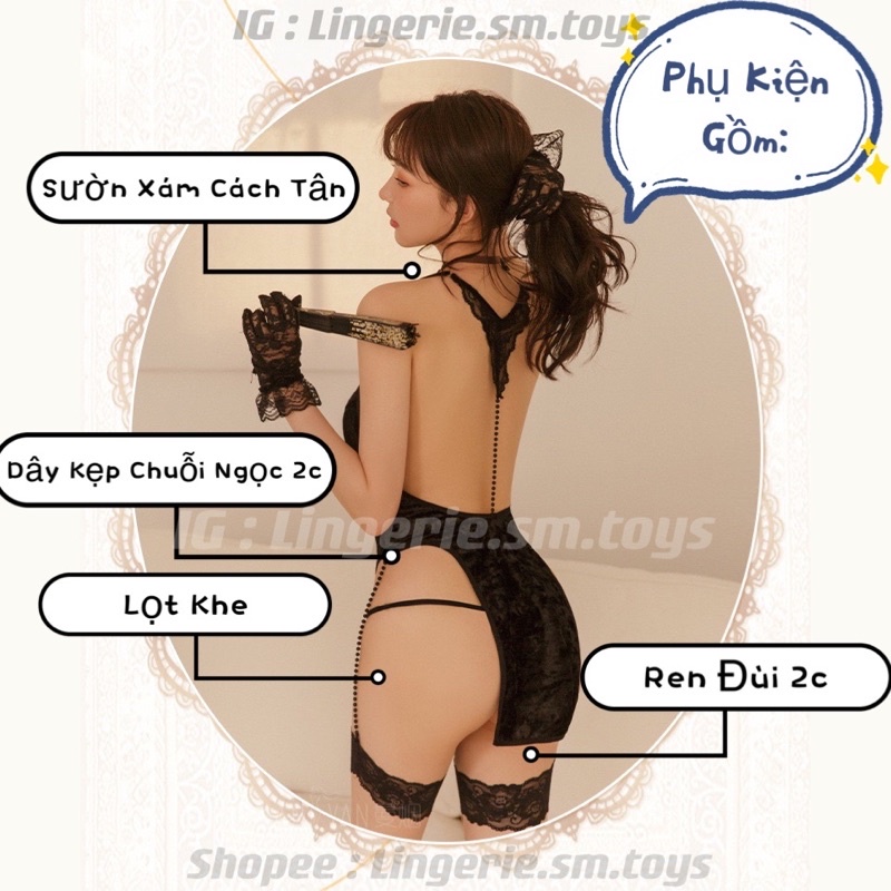 MY1631 Cosplay Mỹ Nữ Trung Hoa • Sườn Xám Xẻ Tà Cách Tân Quyến Rũ • Nội Y Sexy
