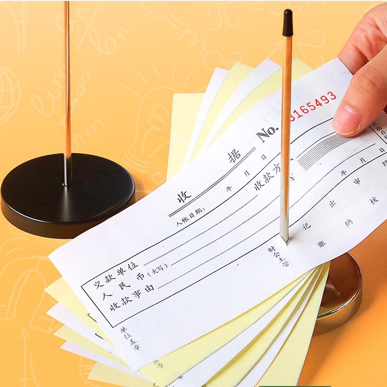 Cây cắm bill order chất liệu inox đế liền hoặc Cây cắm bill có thể tháo rời đế