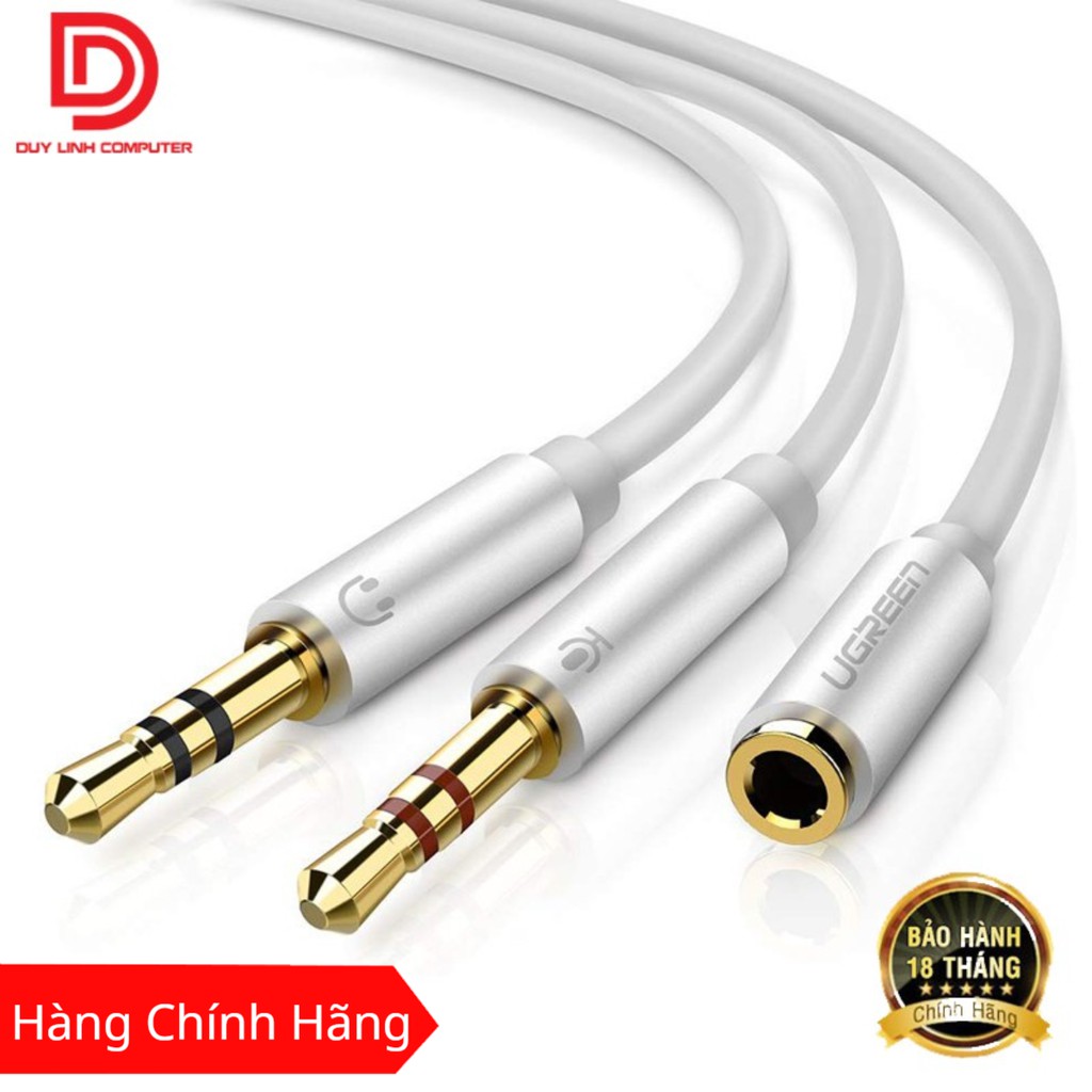 Cáp Audio 3.5mm ra 2 jack 3.5mm 1 loa 1 Mic Ugreen 10790 cao cấp