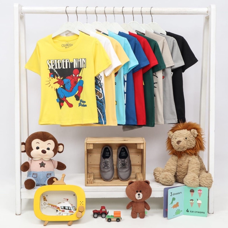 Quần Áo Trẻ Em | Loạt Siêu Anh Hùng | Áo Sơ Mi Trẻ Em | Vật Liệu Chải Lược Catton | Aged 3-12y|
