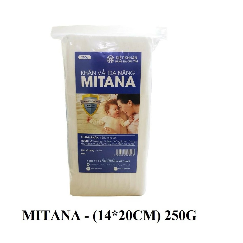 Khăn Khô Đa Năng Cho Bé MITANA 250g ( COMBO 5 GÓI)