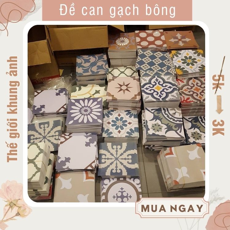 Decal Gạch Bông miếng lẻ 20x20cm - đề can dán tường, dán bếp - Trang trí nhà cửa - Thế giới khung ảnh | BigBuy360 - bigbuy360.vn