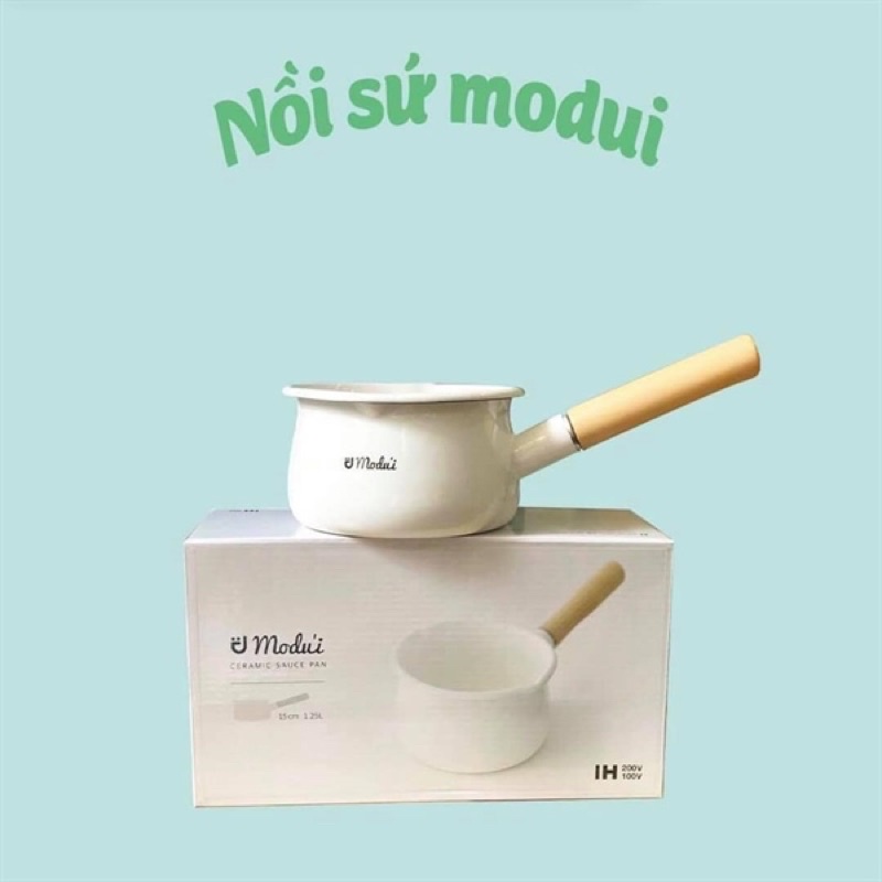 Nồi Sứ Modui Nồi Nấu Bột Cháo Ăn Dặm Style Hàn Quốc Siêu Xịn Cho Bé