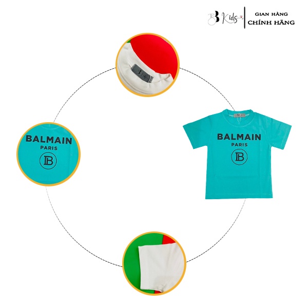 Áo Thun Ngắn Tay Cho Bé BB Kids In Chữ BalMan Chất Liệu Cotton 100% Co Giãn 4 Chiều