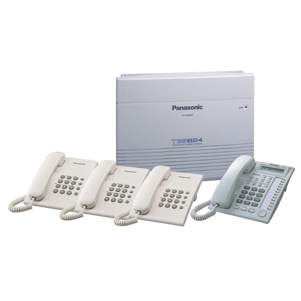 Tổng đài panasonic KX-TES824 cấu hình 3 trung kế (co) & 8 máy nhánh (ext). BH 12 tháng