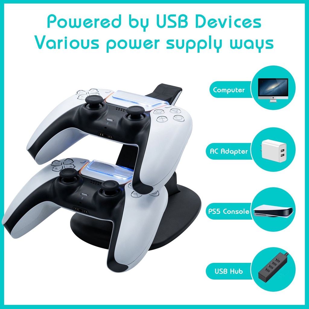 Đế dock sạc cho tay game console PS5 IPLAY DUAL CONTROLLER CHARGING STAND