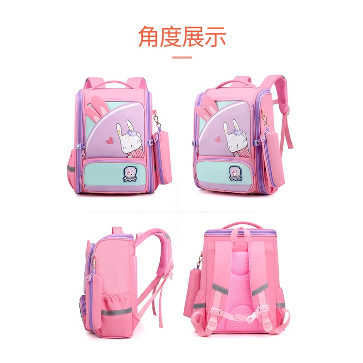 Ba lô KHỦNG LONG CHỐNG GÙ học sinh cấp 1 siêu nhẹ chống nước cao cấp phong cách mới - Fortune Mouse HS1047