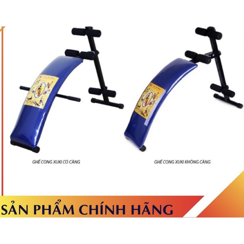 Ghế cong tập bụng Xuki, ghế cong có càng và không càng chuyên tập cơ bụng
