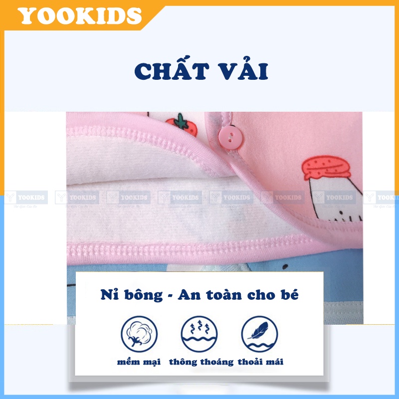 Áo gile cho bé YOOKIDS chất nỉ trần bông mềm ấm, áo gile cho bé trai bé gái 1 2 3 4 tuổi