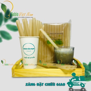 Ống Hút Tinh Bột Phi 12 [50 ống] Từ Ngô Tự Hủy Hoàn Toàn Habio Việt Nam Thay Thế Ống Hút Giấy.