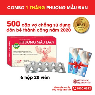 COMBO 1 THÁNG PHƯỢNG MẪU ĐAN (6 hộp 20 viên) TIẾT KIỆM 110K tăng khả năng thụ thai