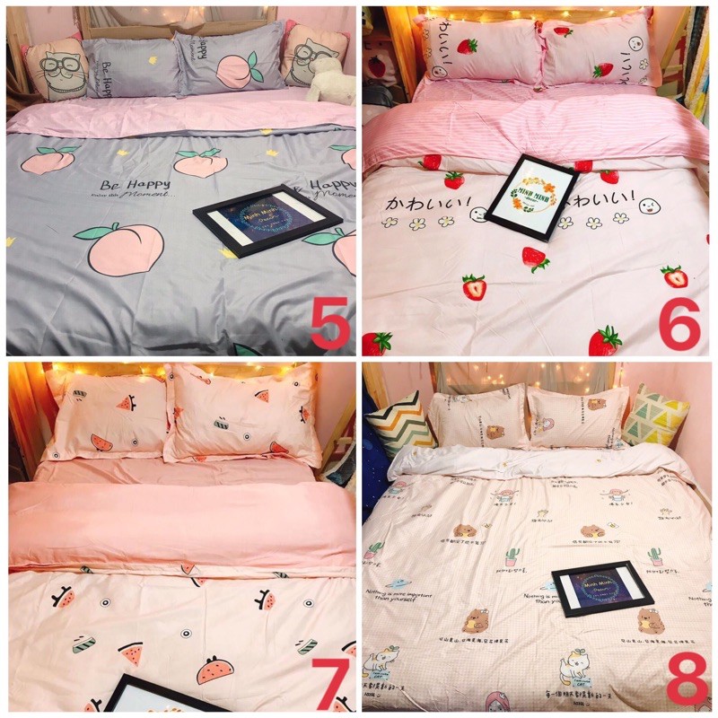 Set chăn lót bông ga gối ảnh thật chọn mẫu