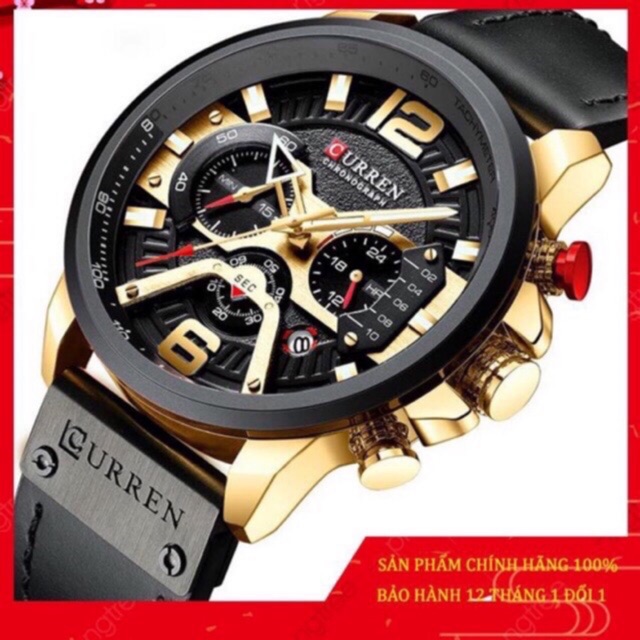 Đồng hồ thời trang Chronograph thương hiệu cao cấp CURREN