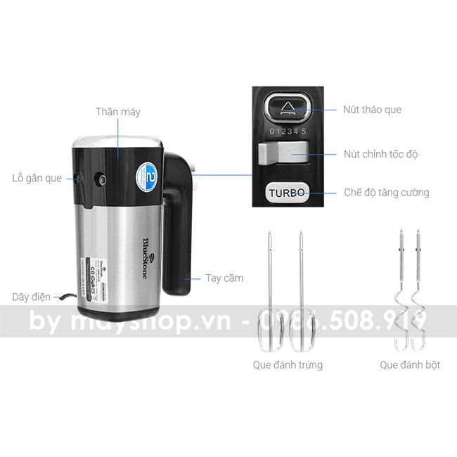 Máy đánh trứng Bluestone HMB-6338 (400W)