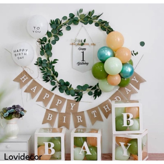 Dây lá oliu, lá olive, dây lá táo, lá nhựa decor phụ kiện trang trí sinh nhật phong cách Hàn Quốc
