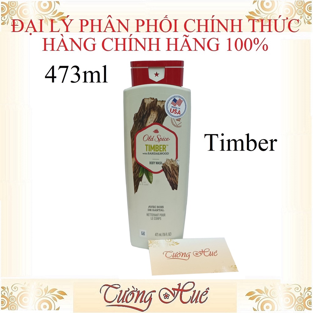 Gel tắm Nam Old Spice Timber with Sandalwood Body Wash - 473ml