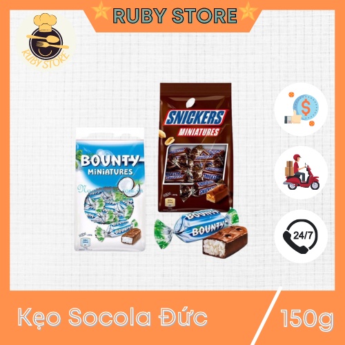 Kẹo Socola nhân dừa, caramel Đức 150g (2loại) Date xa