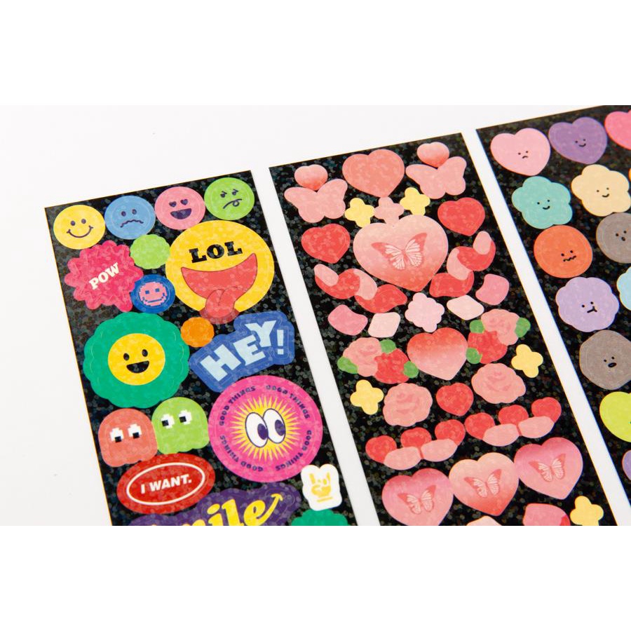 Set 9 Tấm Sticker ARTBOX Hàn Quốc Nhiều Họa Tiết Có Phong Bì Đựng Màu Pastel