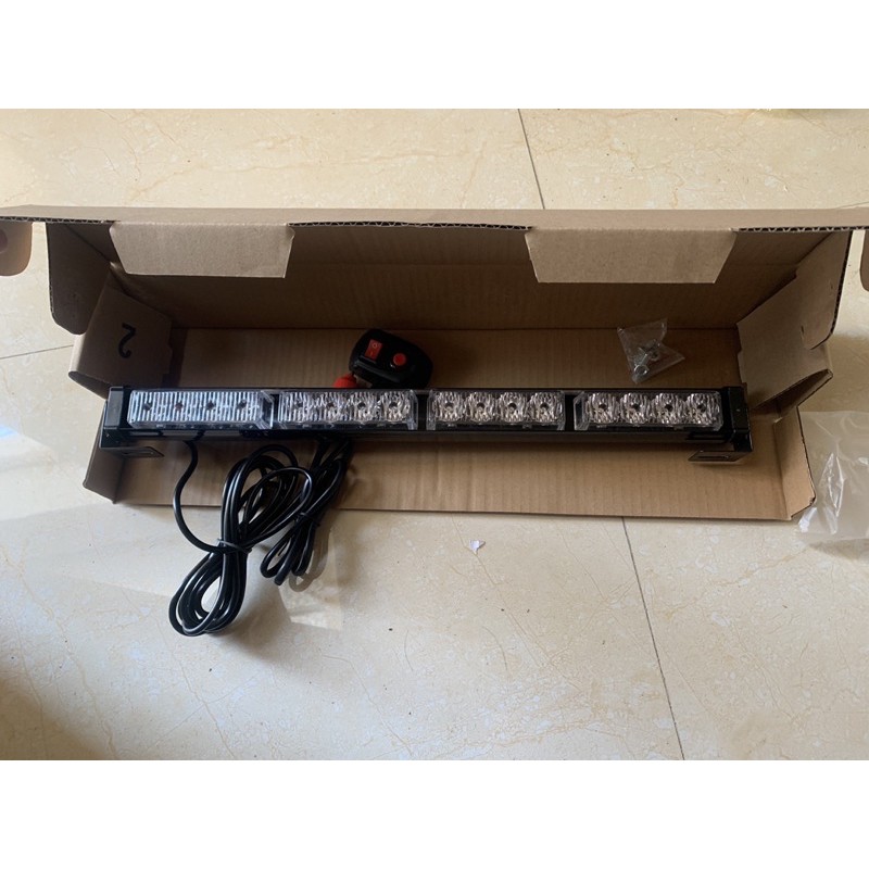 Đèn chớp Police xanh đỏ 12V 16W 16 LED gắn trần, đặt tablo cho xe cảnh sát, xe ưu tiên