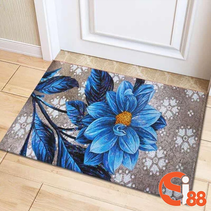 Thảm lau chân, thảm bếp 3D kích thước 40x60cm mềm mại thấm hút nước tốt GD205