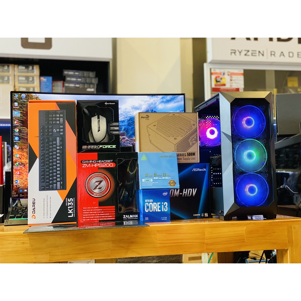 Thùng PC GAMING INFINITY AIR ( I3 10105F - 8GB - GTX1050TI 4G ) | BigBuy360 - bigbuy360.vn