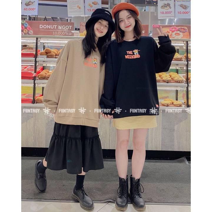 Áo Nỉ Sweater Nữ Form Rộng Vải Nỉ Bông Dày Dặn phong cách Ulzzang CAMASTORE SW20