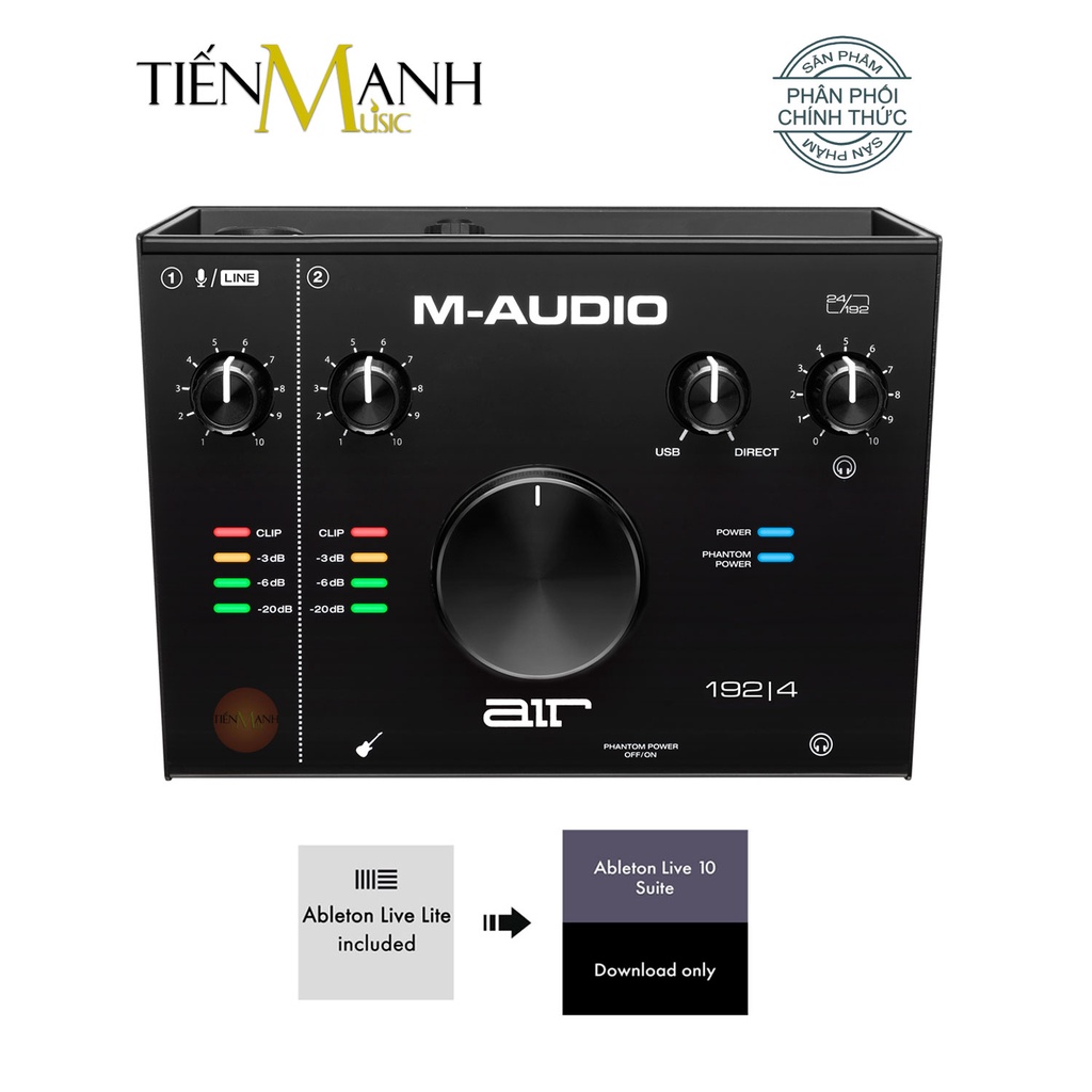 [Chính Hãng] Soundcard M-audio Air 192x4 Bộ Thu Âm Thanh &amp; Livestream 192 4 Audio Interface 192/4 Sound Card Audio 192|4