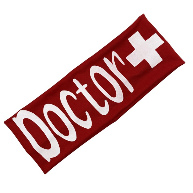 Băng Đô Cài Tóc Co Giãn Chống Trượt In Chữ Cho Nữ