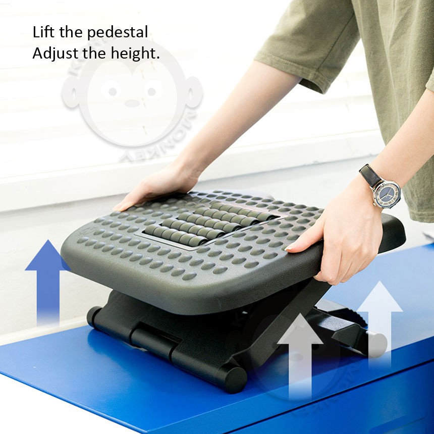 Coms foot stand / FOOT REST / Office / 3-stage height adjustment / Acupressure possible | BigBuy360 - bigbuy360.vn