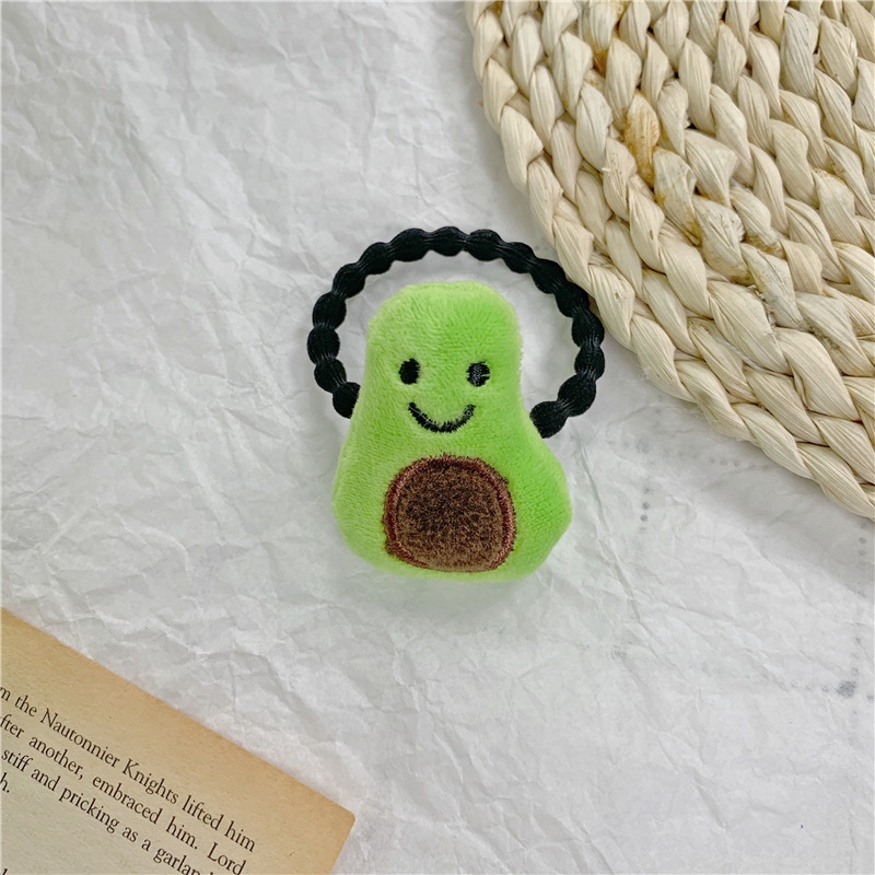 Dây Buộc Tóc / Huy Hiệu Cài Áo Hình Quả Bơ Nhồi Bông Đáng Yêu