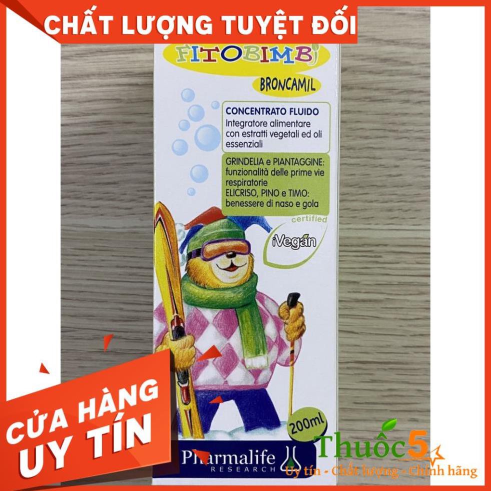 [Giá gốc] Fitobimbi Broncamil – Giảm ho, long đờm, thông thoáng đường hô hấp Broncamil Fitobimbi 200ml