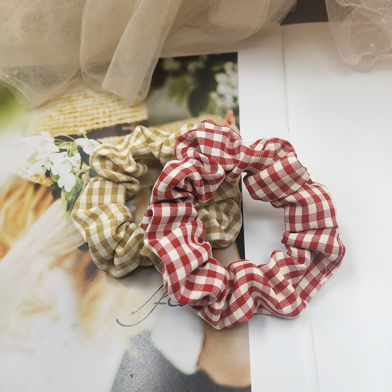 Buộc tóc scrunchies nhiều màu sắc Caro