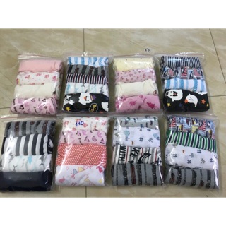 Set 4 áo cotton ngắn tay xuất nhật