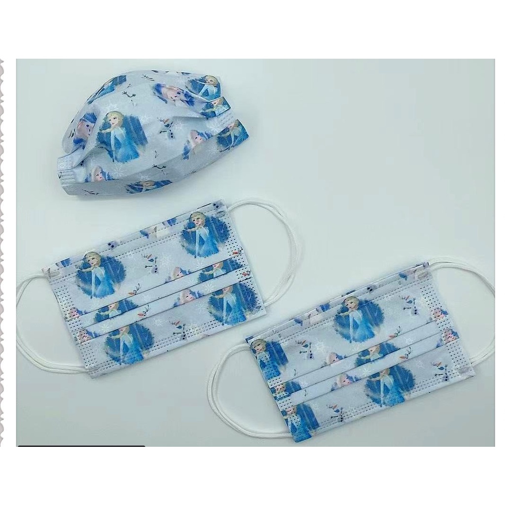 Set khẩu trang hoạt hình, khẩu trang Elsa, khẩu trang cho bé trai, khẩu trang cho bé gái